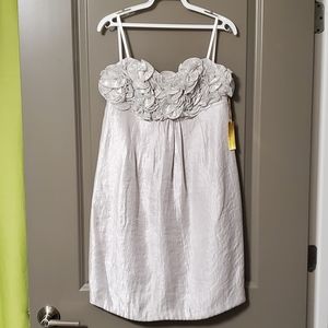 Alexia Admor silver strapless dress M